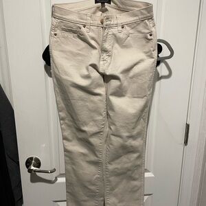 Banana Republic Beige High-Rise Straight Jeans